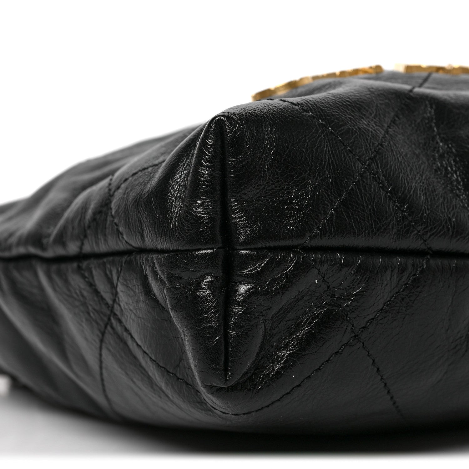 Chanel Shiny Crumpled Calfskin Quilted Pearl Mini Chanel 22 Black 8 of 9