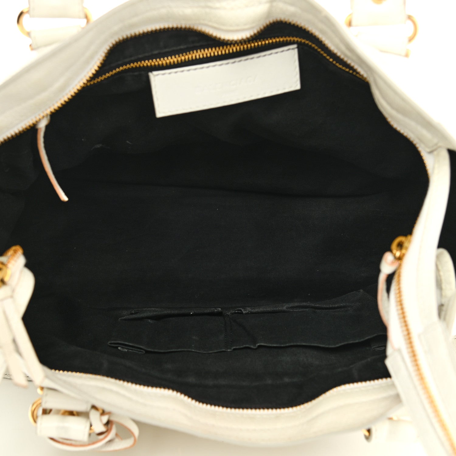 Balenciaga Chevre Gold Metallic Edge Hardware City White 5 of 15
