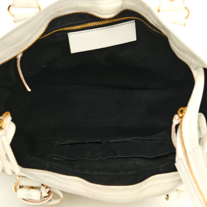 Balenciaga Chevre Gold Metallic Edge Hardware City White 5 of 15