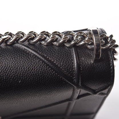 Christian Dior Grained Calfskin Medium Diorama Flap Bag Black 9 of 12