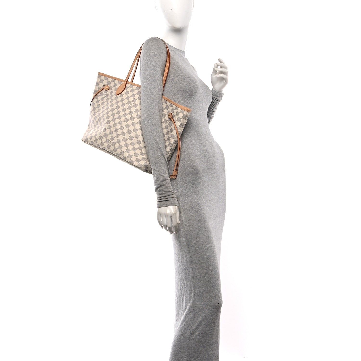 Louis Vuitton Damier Azur Neo Neverfull MM Rose Ballerine 2 of 11