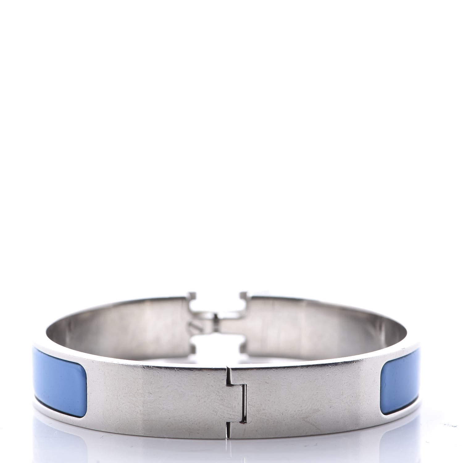 Hermes Enamel Narrow Clic Clac H Bracelet GM Bleu Transat 2 of 4