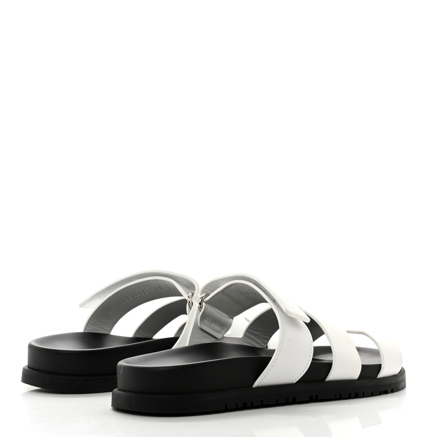 Hermes Calfskin Womens Chypre Sandals 38 White 4 of 9