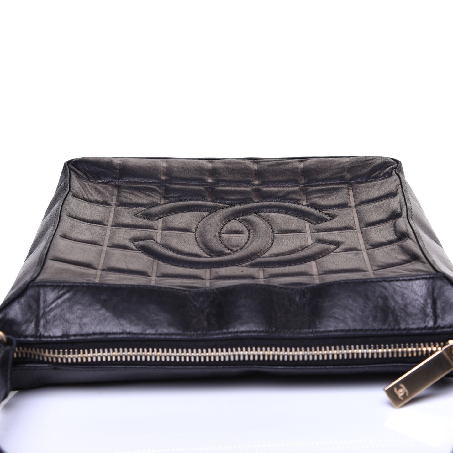 Lambskin Quilted Small Chocolate Bar Shoulder Bag Black