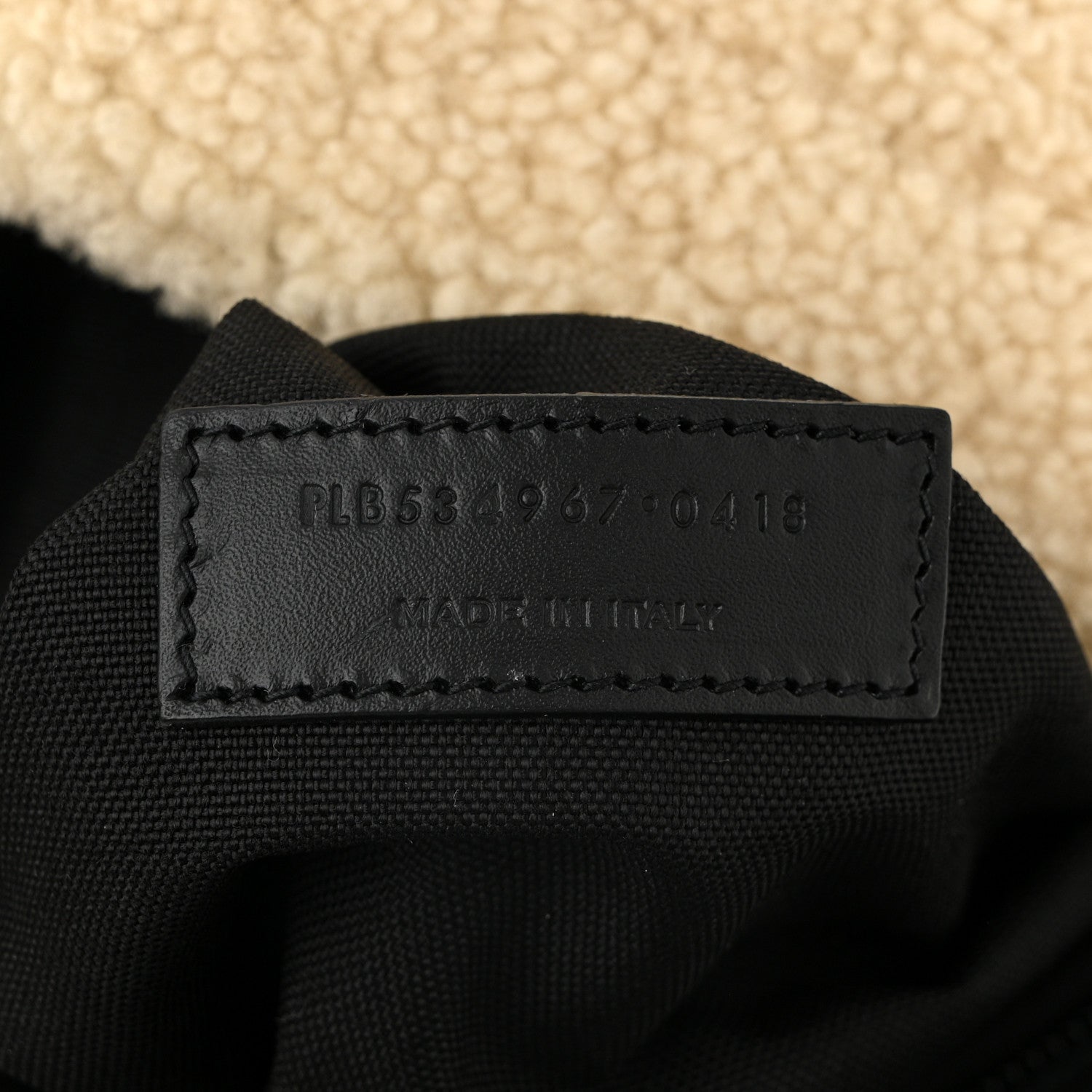Saint Laurent Shearling City Backpack Natural Black 7 of 10