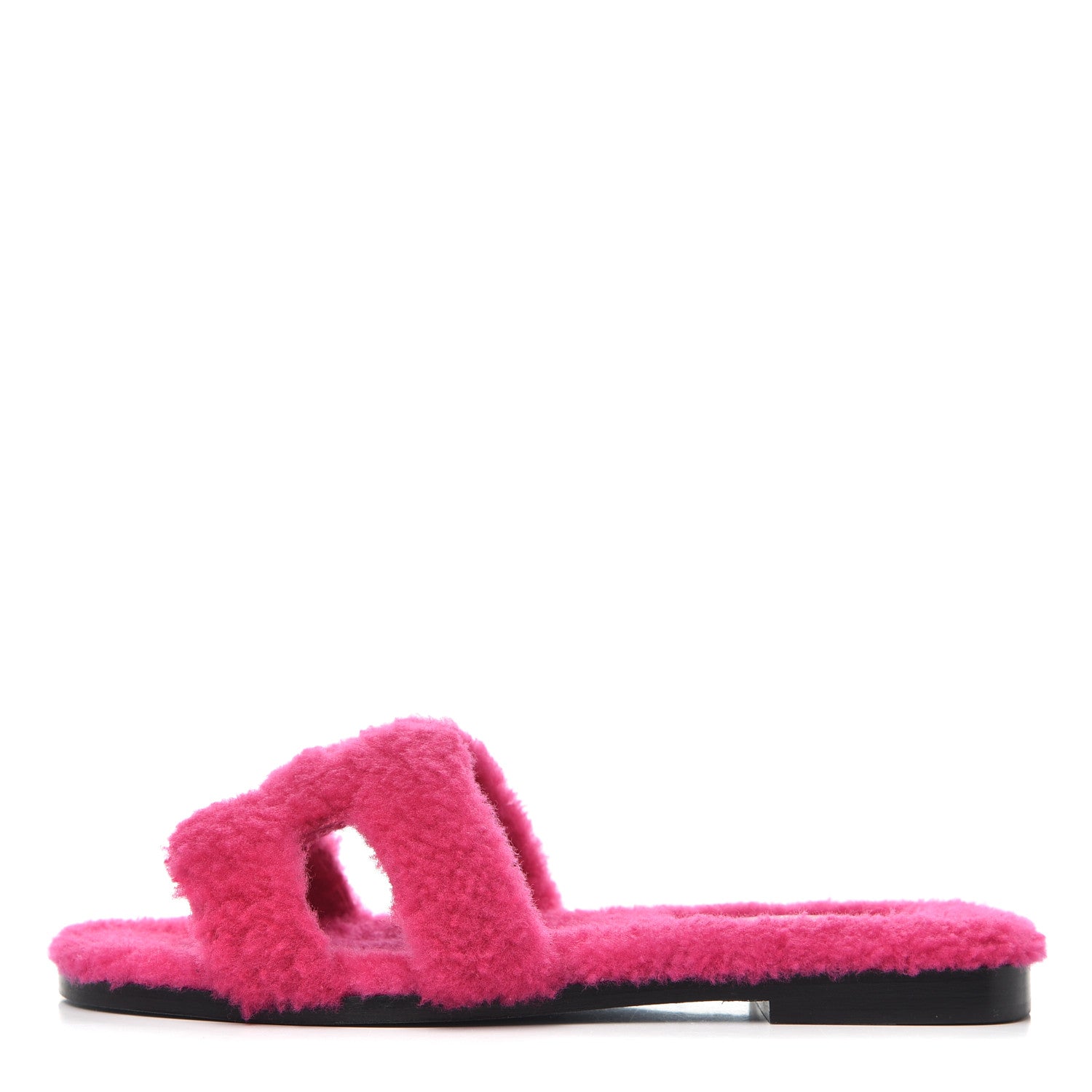 Hermes Woolskin Oran Sandals 35.5 Rose Fuchsia 1 of 10