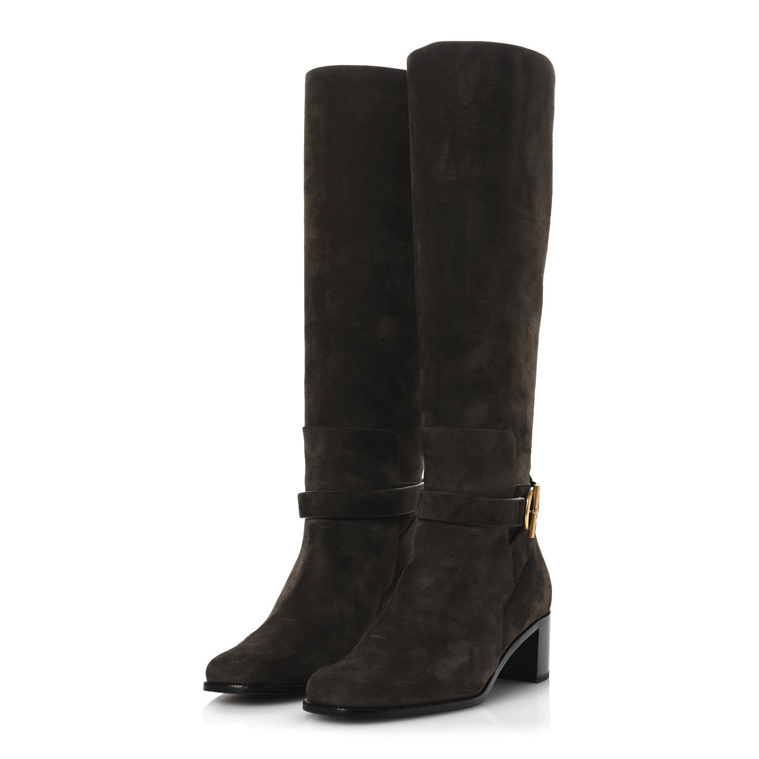 Hermes Suede Calfskin Justine 50 Boots 37 Ecorce 4 of 13