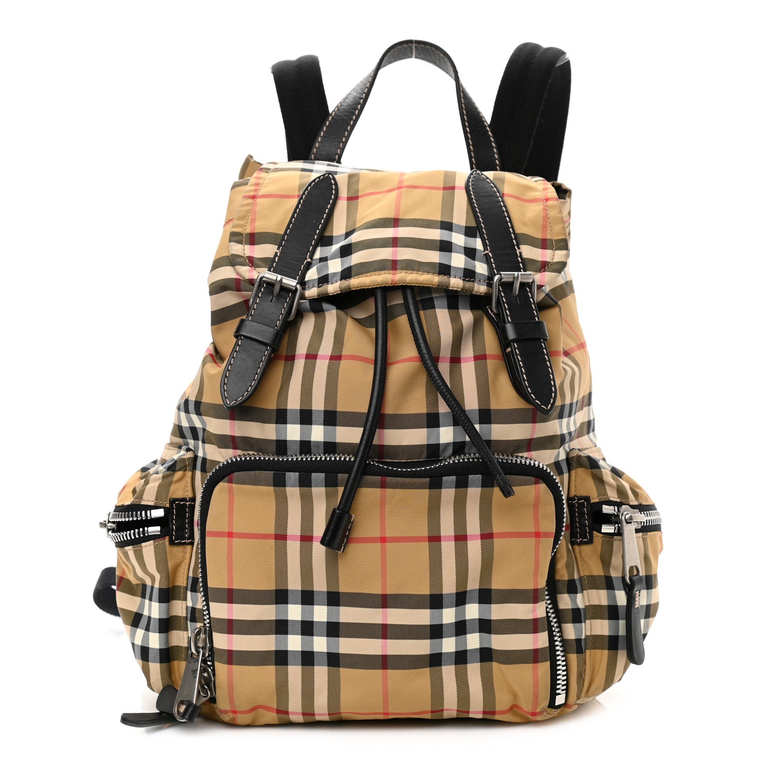 Burberry Nylon Vintage Check Medium Rucksack Backpack Antique Yellow 1 of 15