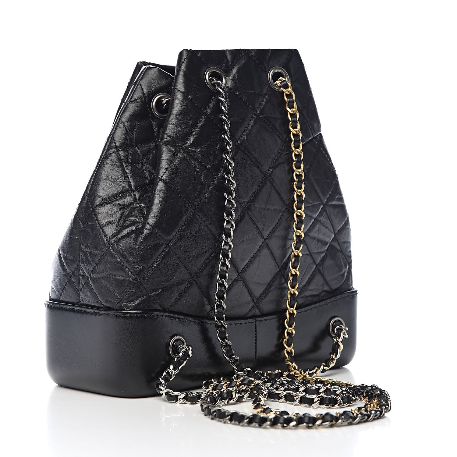 Chanel Aged Calfskin Quilted Small Gabrielle Backpack Black 3 of 10