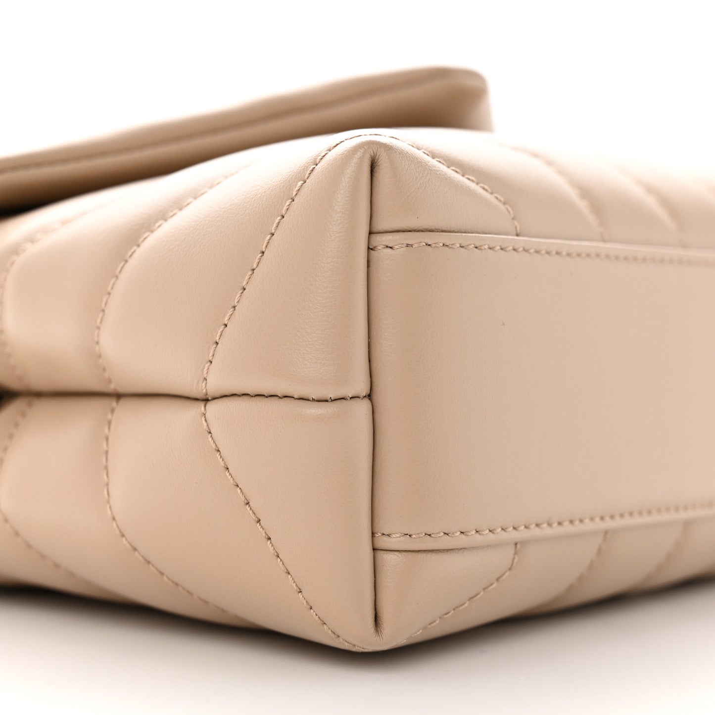 Calfskin Y Quilted Monogram Toy Loulou Crossbody Bag Dark Beige