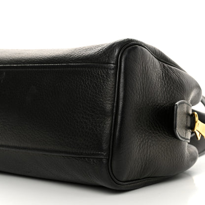 Prada Cervo Deerskin Tote Black 10 of 14