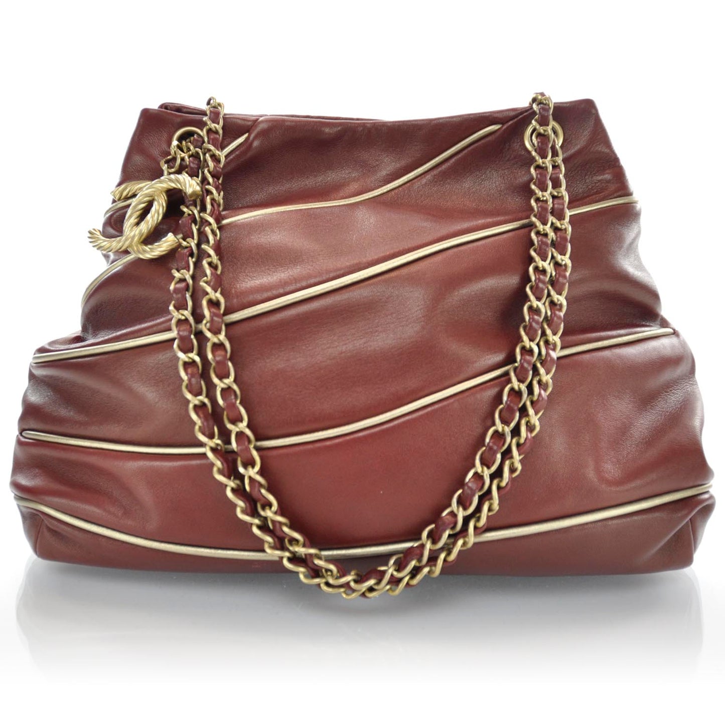 Lambskin Constructivism Tote Red