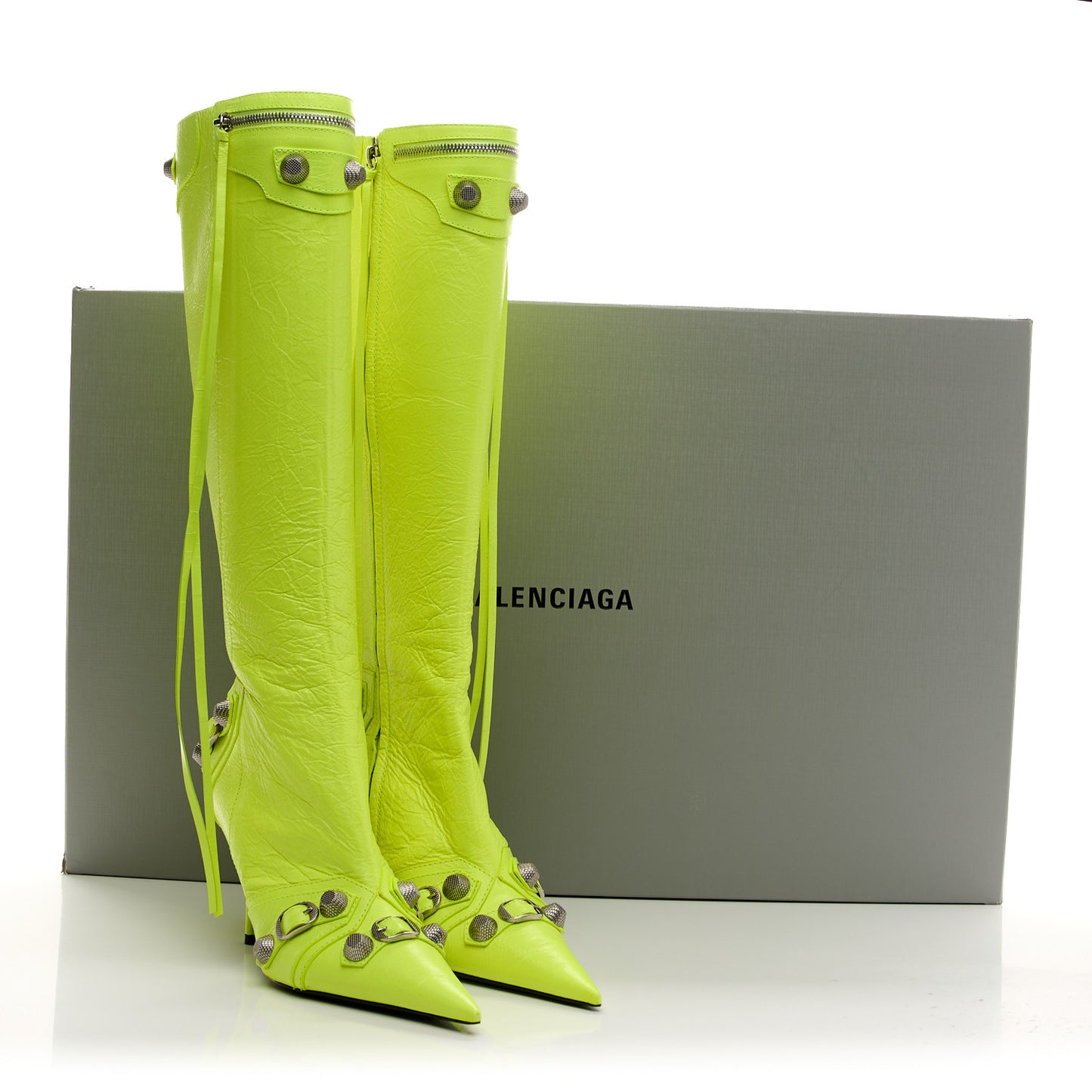 Agneau Arena Cagole 90mm Boots 39 Fluo Yellow