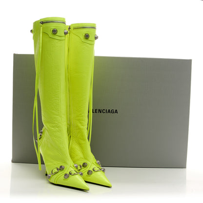 Balenciaga Agneau Arena Cagole 90mm Boots 39 Fluo Yellow 9 of 9