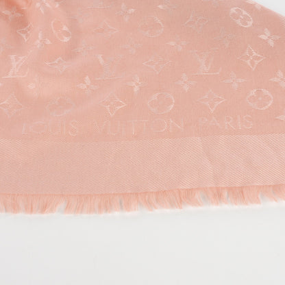 Louis Vuitton Silk Wool Monogram Shine Shawl Rose 5 of 5