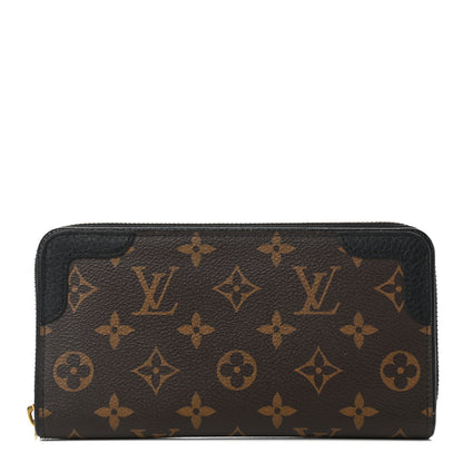Louis Vuitton Monogram Zippy Retiro Wallet Black 1 of 9
