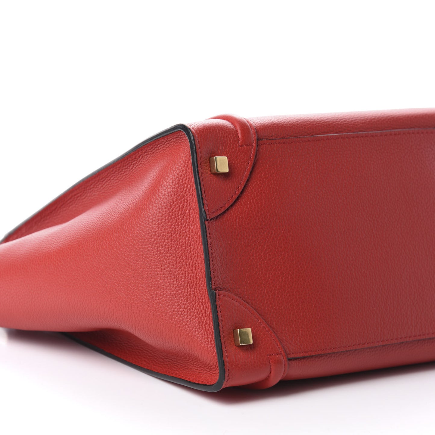 Drummed Calfskin Mini Luggage Coquelicot