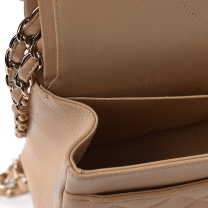 Chanel Caviar Quilted Jumbo Double Flap Light Beige 14 of 19
