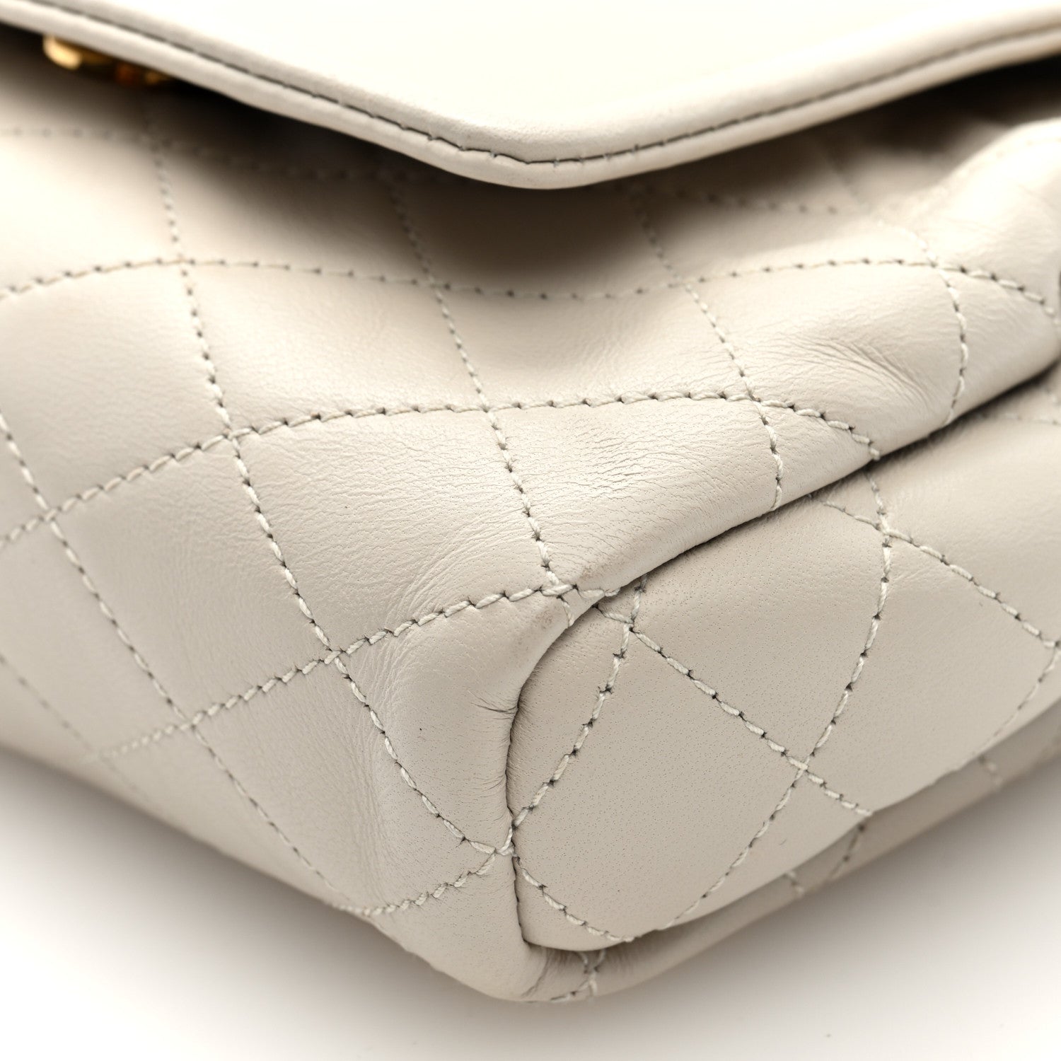 Saint Laurent Lambskin Quilted Monogram Mini Nolita Crema Soft 9 of 10