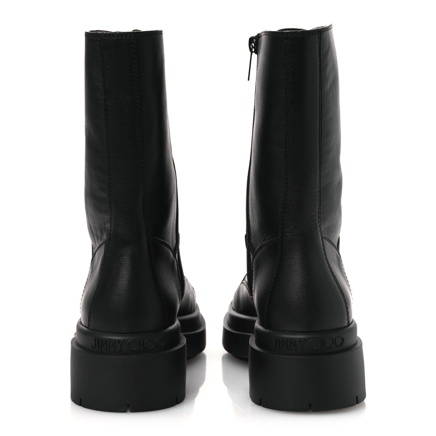 Smooth Calfskin Diamond Hook Nari Flat Boots 40 Black Gold