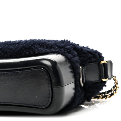 Chanel Shearling Small Gabrielle Hobo Navy 10 of 10