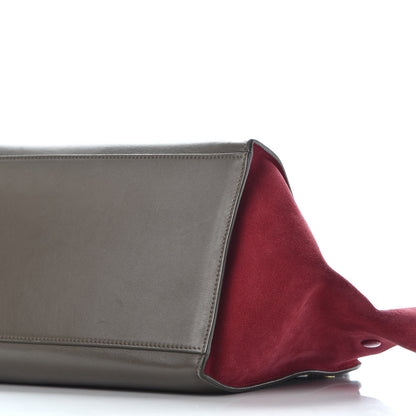 Celine Calfskin Suede Medium Tri-Color Trapeze 6 of 8