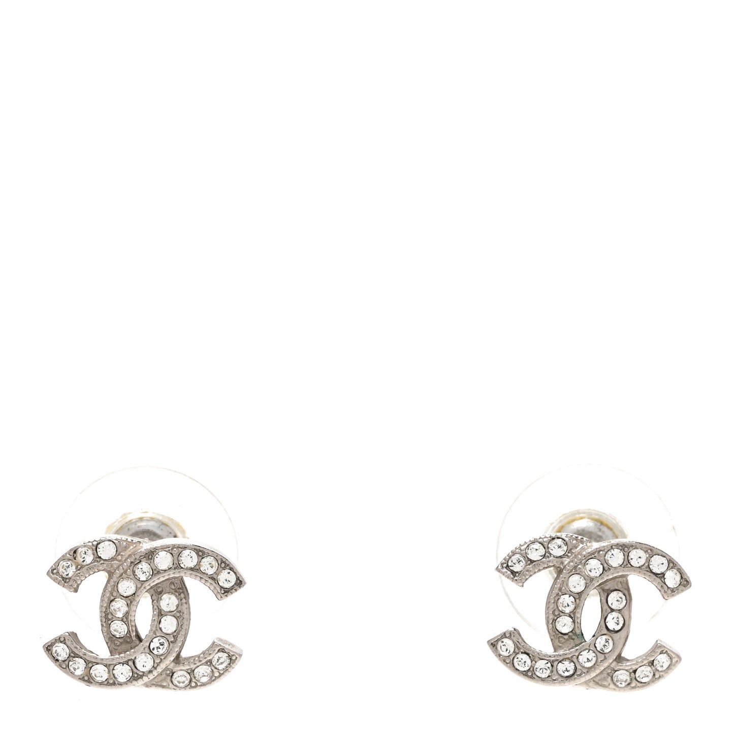 Crystal Mini Timeless CC Earrings Silver