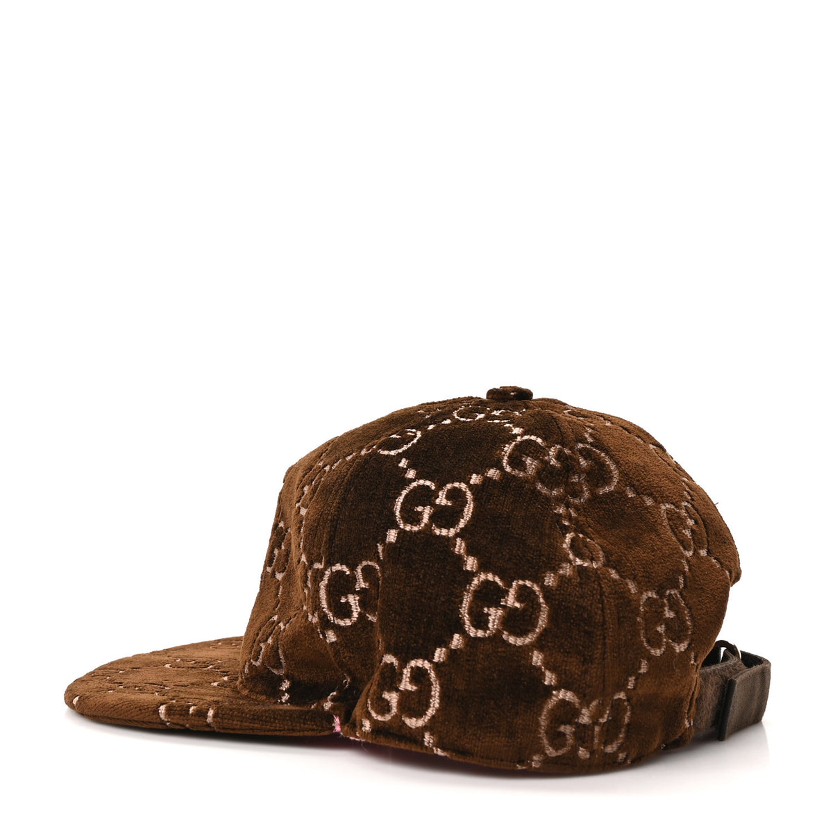 Velvet GG Monogram Baseball Cap M Brown