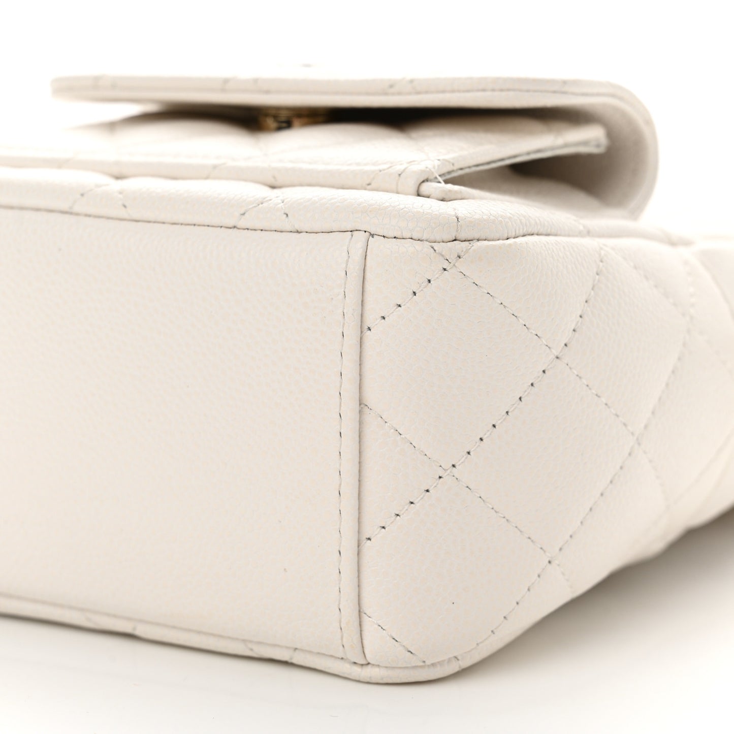 Caviar Quilted CC Mini Classic Backpack White