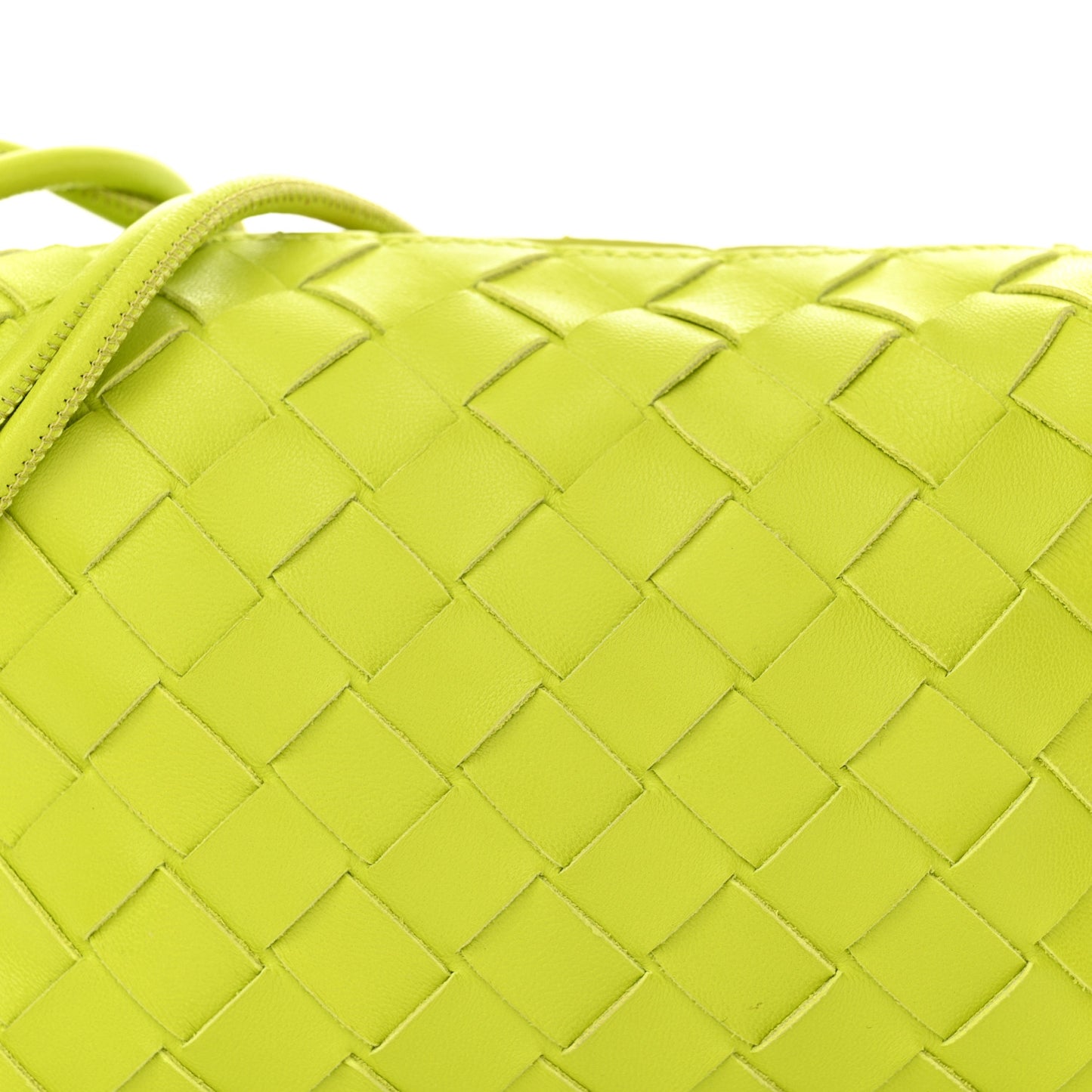 Nappa Intrecciato Mini Loop Camera Bag Acid Kiwi