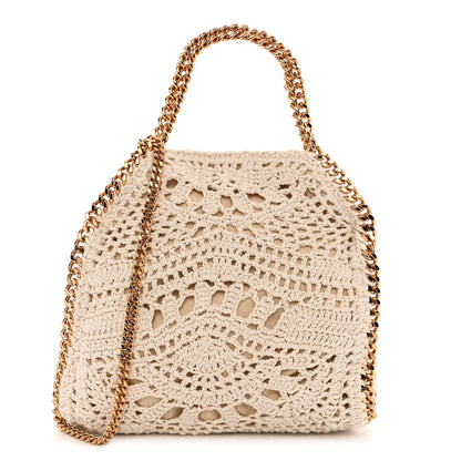 Stella McCartney Cotton Crochet Falabella Ajouree Tote Bag White 1 of 10