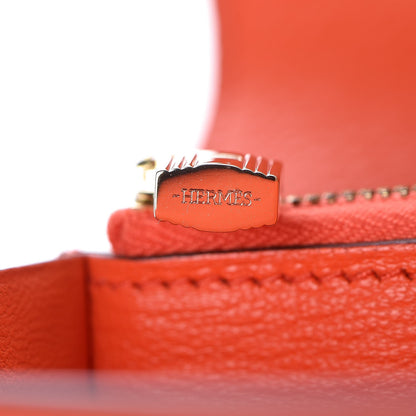 Hermes Chevre Mysore Kelly Longue Wallet Orange Poppy 18 of 24