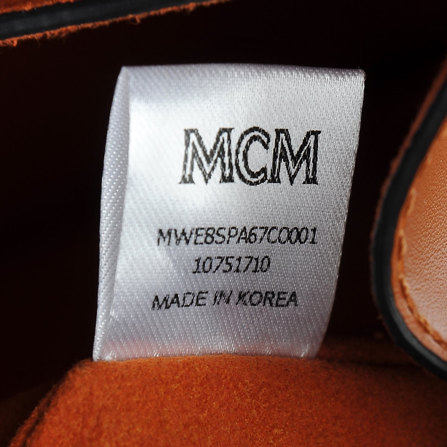 MCM Visetos Medium Patricia Satchel Cognac 16 of 20