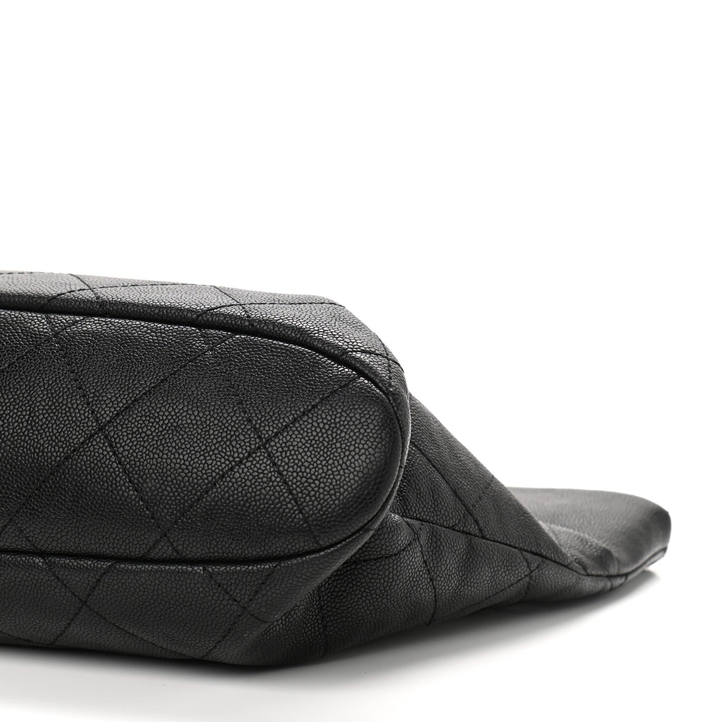 Caviar Quilted Large CC Tote Black