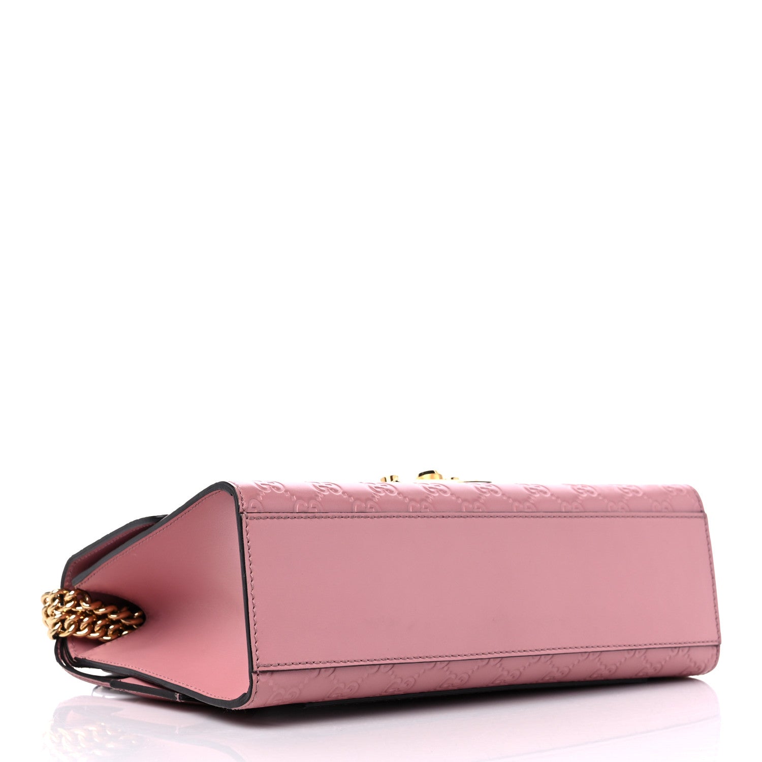 Gucci Guccissima Signature Medium Padlock Shoulder Bag Rose Baby Candy 4 of 10