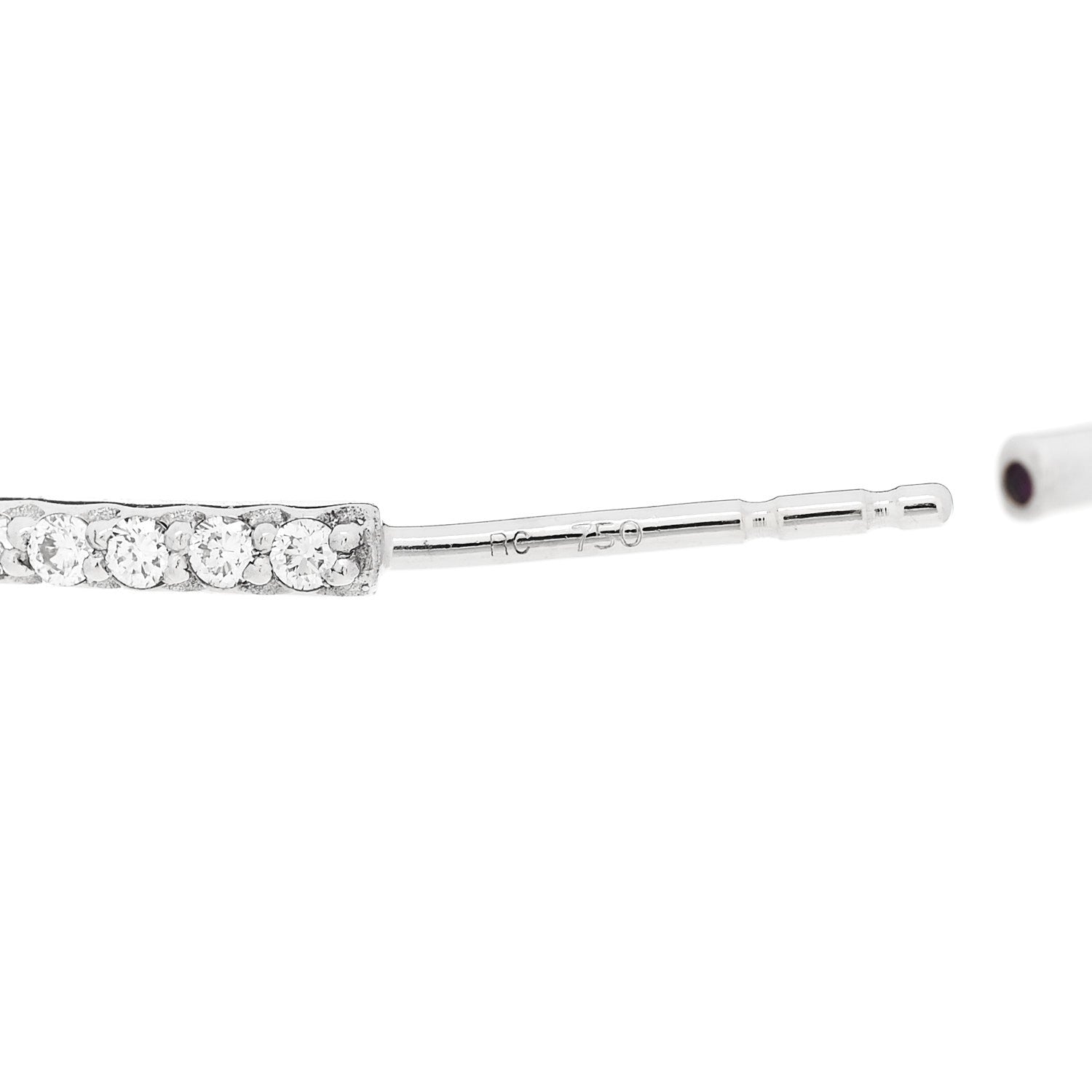 Roberto Coin 18K White Gold Diamond 1.75ctw Inside Out Hoop Earrings 5 of 5