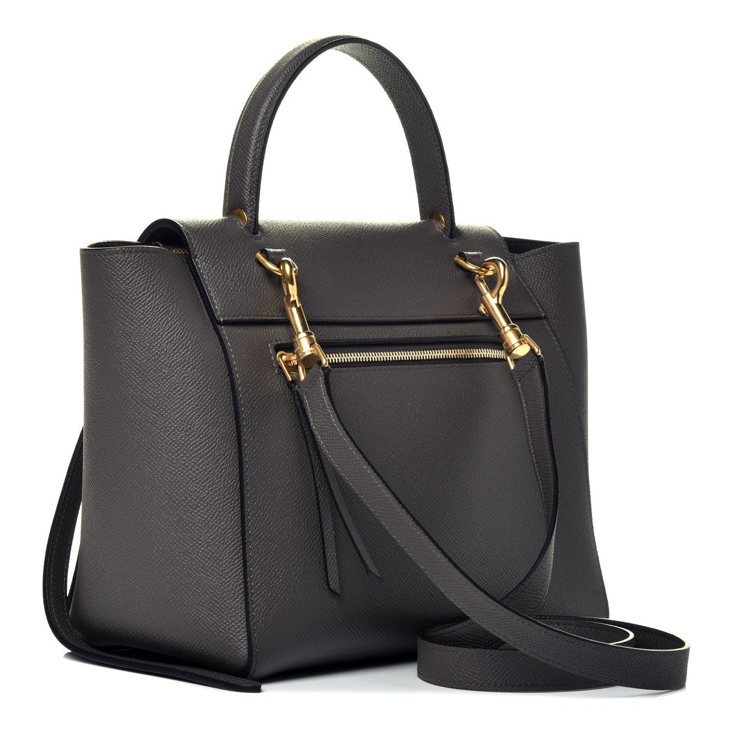 Baby Grained Calfskin Micro Belt Bag Grey