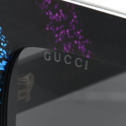 Gucci Acetate Oversize Stripe Sunglasses GG0328S Black Multi 9 of 10