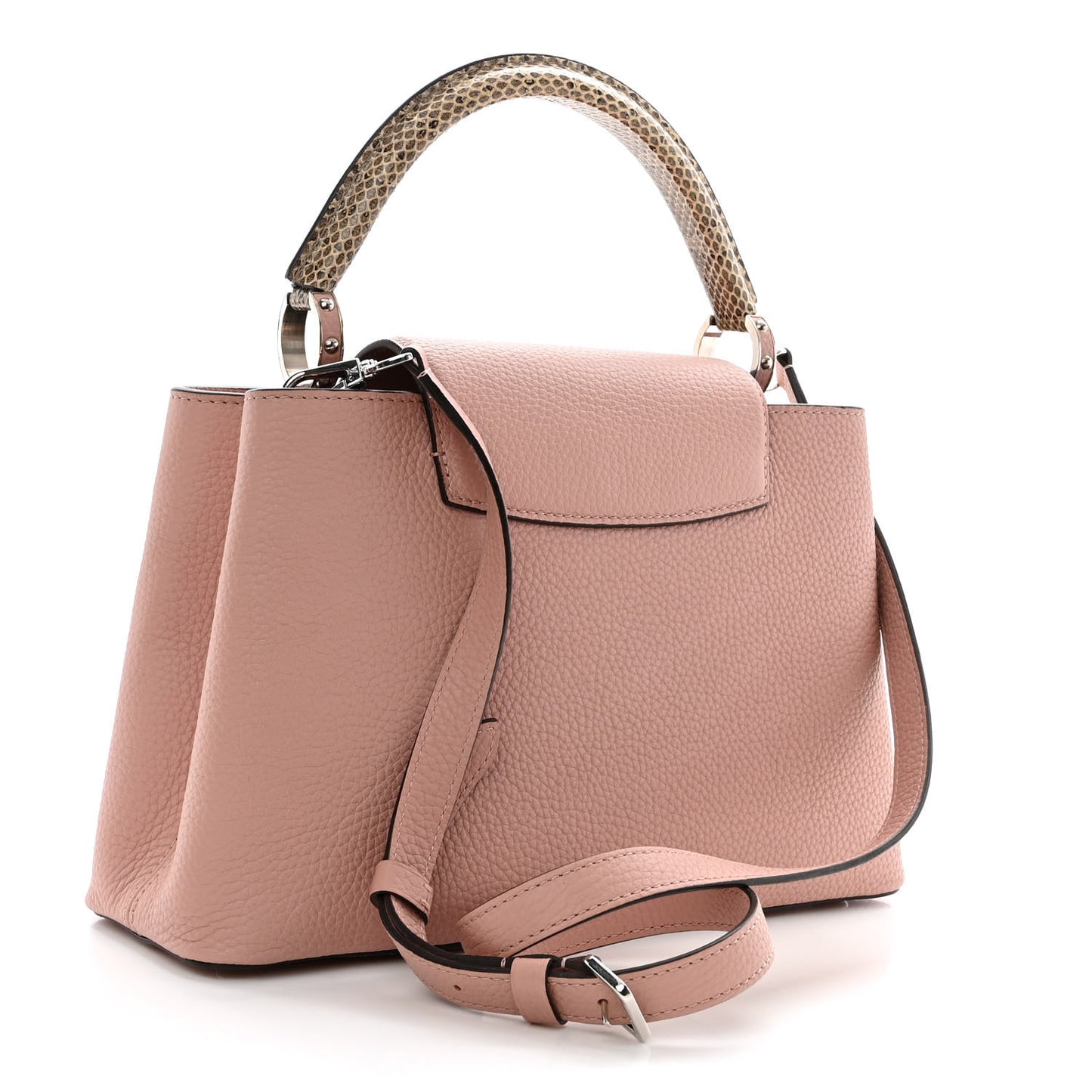 Taurillon Snakeskin Capucines PM Magnolia