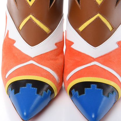Christian Louboutin Kid Suede Calfskin Hoputu 120 Booties 37 Blue 11 of 12