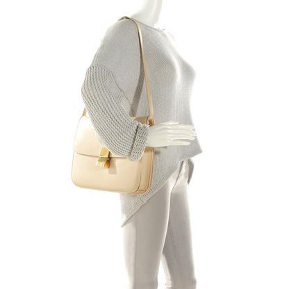 Celine Smooth Calfskin Large Classic Box Flap Bag Powder 2 of 12