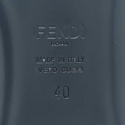 Fendi Technical Mesh Canvas Colibri Slingback Ballerina Flats 40 Black Verde Military 6 of 8