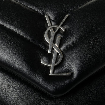 Saint Laurent Calfskin Y Quilted Monogram Toy Loulou Crossbody Bag Black 6 of 6
