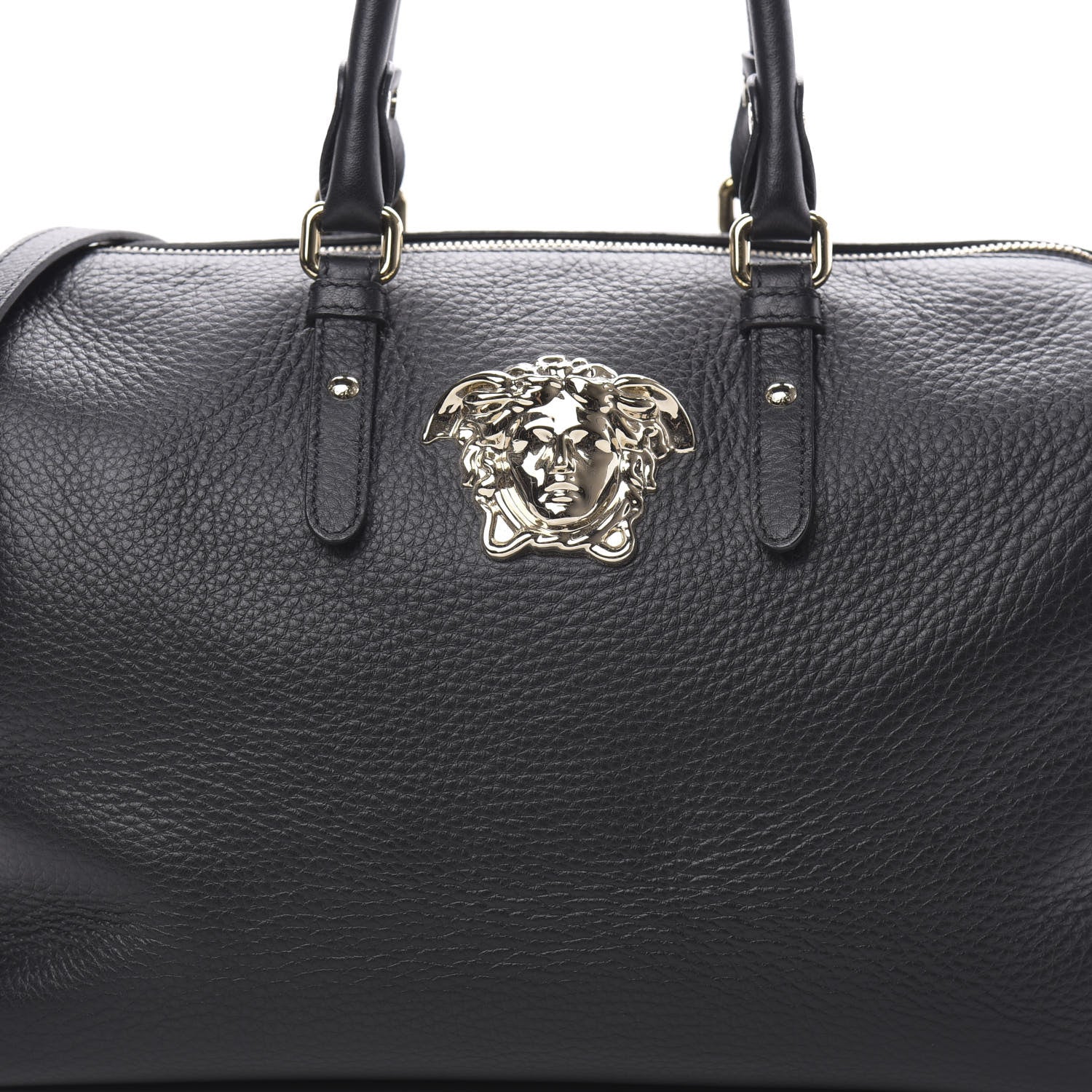 Versace Grained Calfskin Palazzo Bowler Black 7 of 10