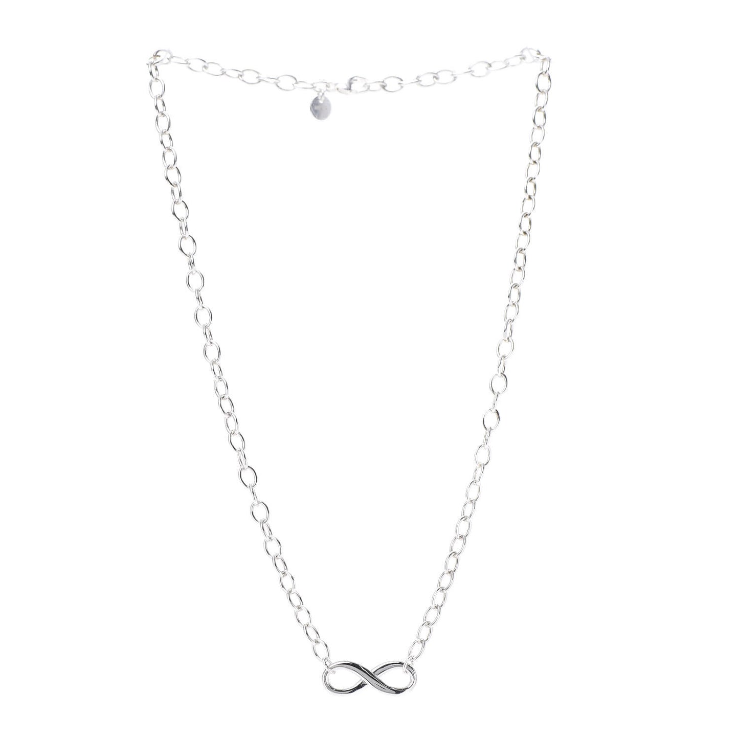 Sterling Silver Narrow Infinity Link Necklace