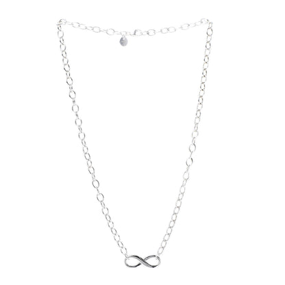 Tiffany Sterling Silver Narrow Infinity Link Necklace 3 of 6