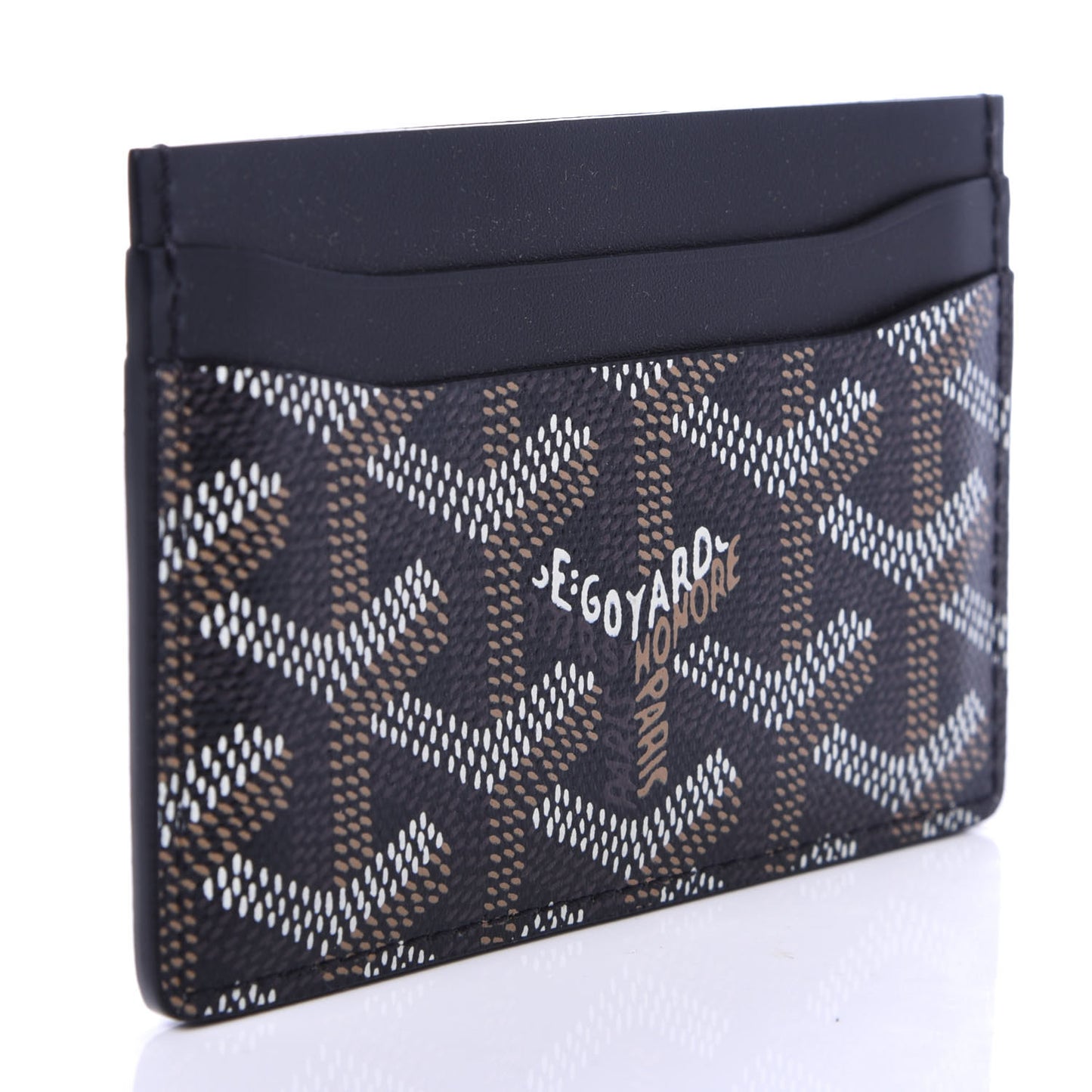 Goyardine Saint Sulpice Card Holder Black