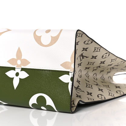 Louis Vuitton Monogram Giant Onthego GM Kaki Beige 9 of 10