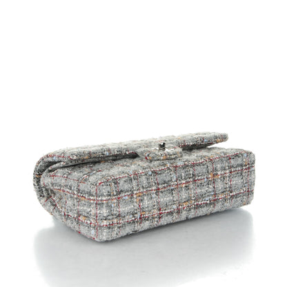 Chanel Tweed Quilted Medium Double Flap Grey 4 of 8
