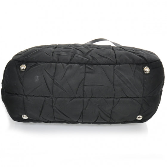 Tessuto Nylon Quilted Tote Nero